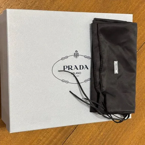 Prada Size 9 EU40 Black Leather Flatform Espadrilles Slingback Platform Sandals - Picture 8 of 8